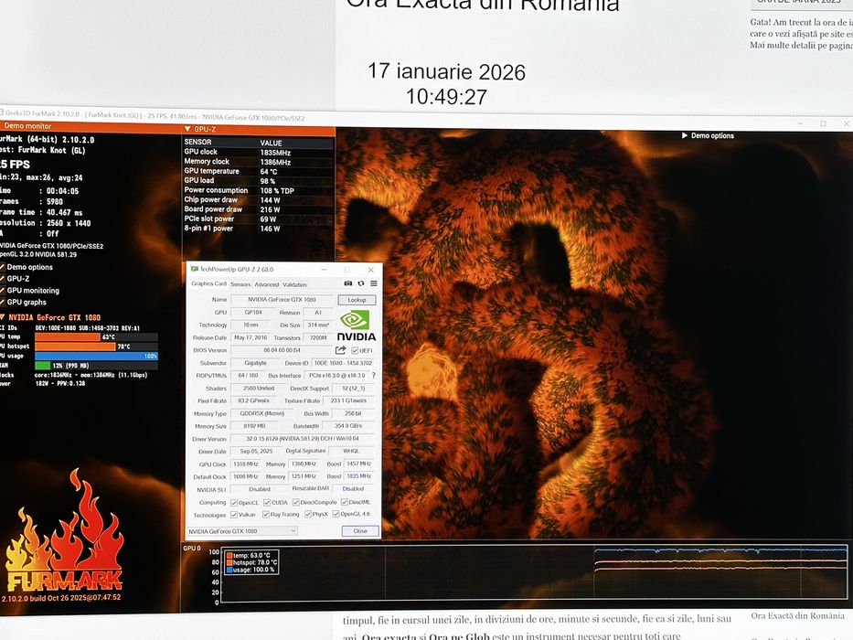 Placa video Nvidia gtx 1080 8GB OC