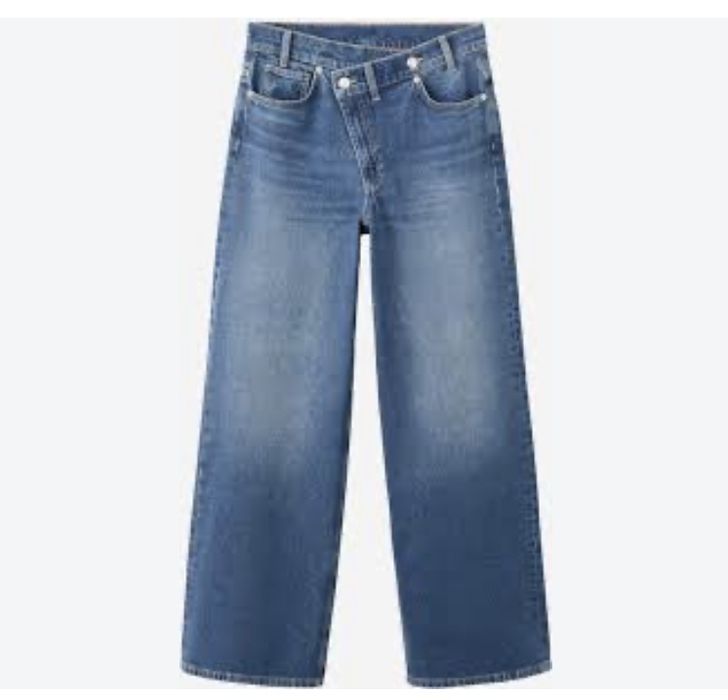 Zara дънки със странично закопчаване