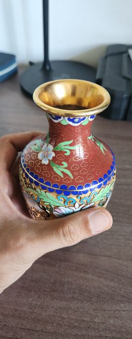 Veche vază cloisonné 16 cm