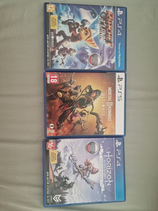 Игры ps4, ps5 mk11, horizon (zero dawn), ratchet and clank
