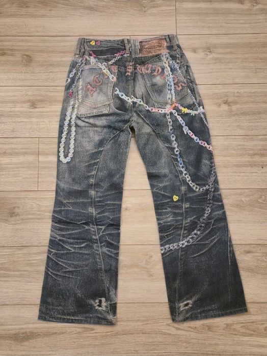 Blugi Acne Studios 1981M Baggy Fit Trompe L'oeil Print Marimea M