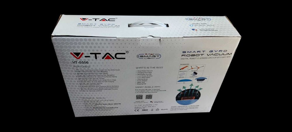 Смарт прахосмукачка робот V-TAC