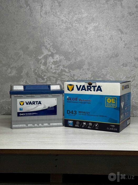 Akkumulyator Varta Blue Dynamic D43 62Ah 540A (Cobalt, Gentra)