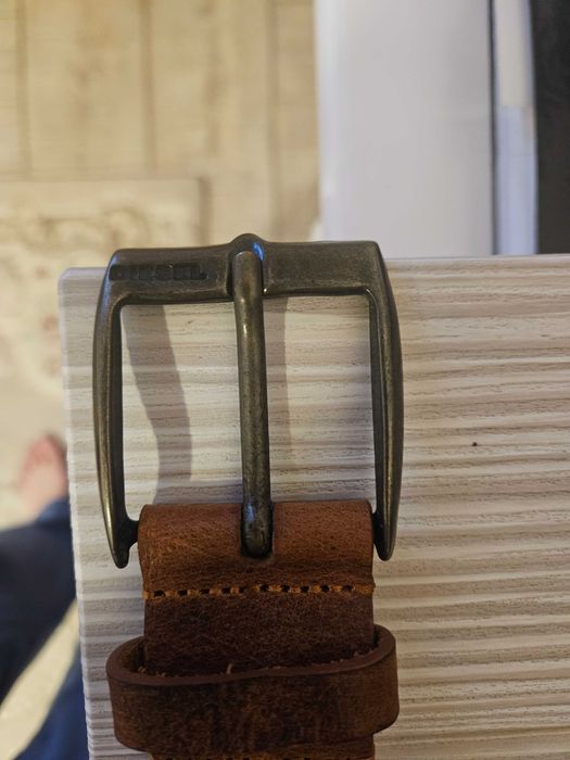 Curea Denim maro din piele
