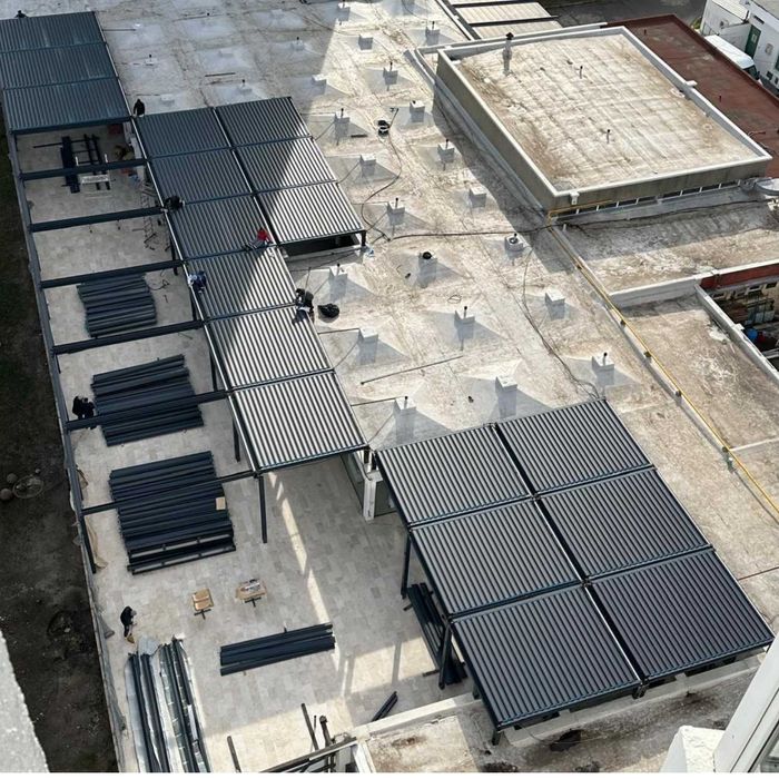 Bioroof naves pergola tent Биоклиматическая пергола биоклиматика навес