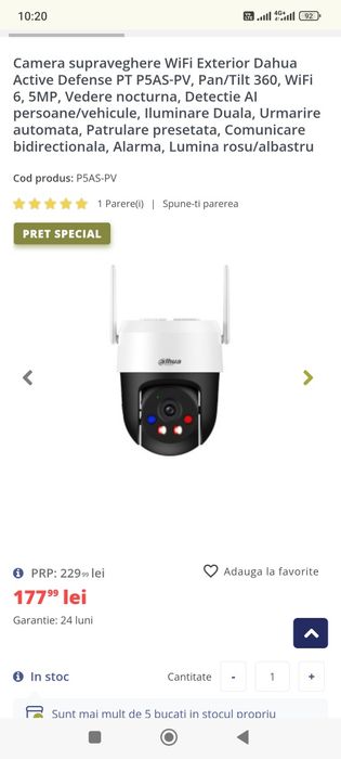 Camere supraveghere wireless IP WiFi I