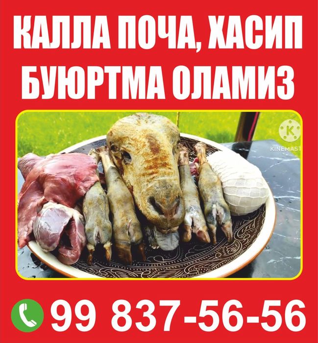 Калла Поча ва хасип пишириш хизмати.