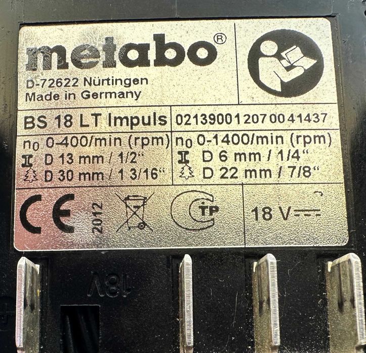 Metabo BS 18 LT impuls - Акумулаторен винтоверт 18V
