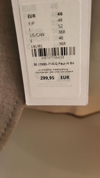 Sacou bărbati Marime 46