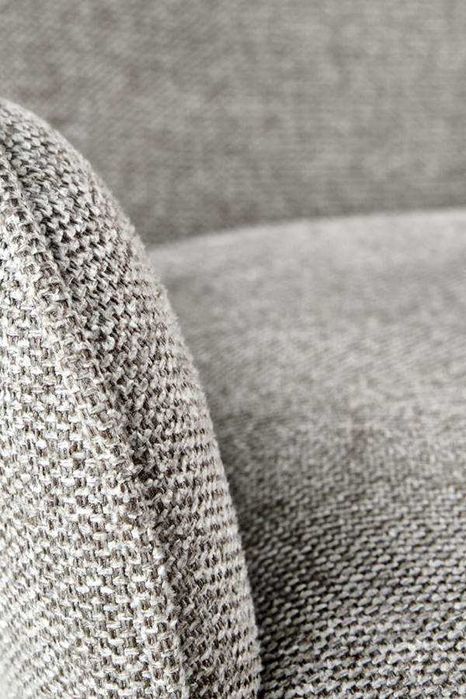 Удобен модерен трапезен стол в сиво, с черни метални крака, 2 бр, Нови