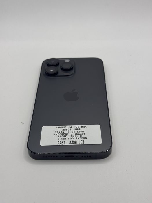 Magazin vinde iphone 14 pro max 256GB 100% Grad A Garantie 24 Luni