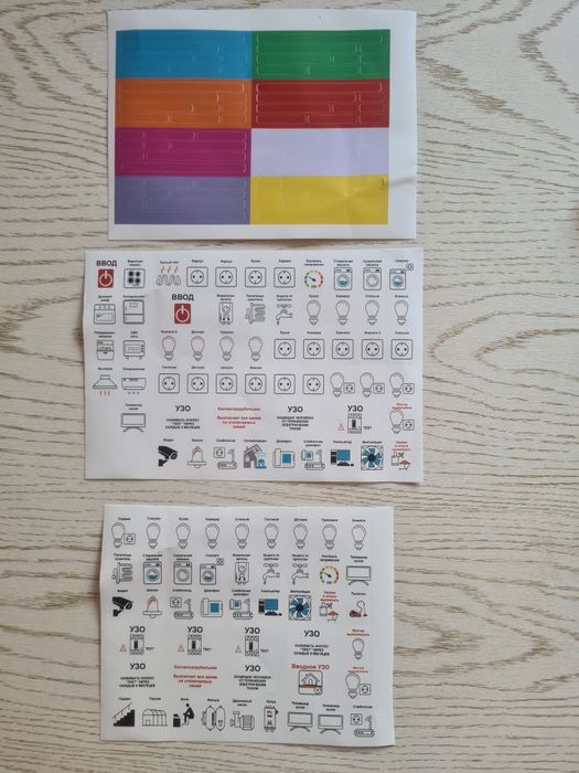 Набор наклеек на электрощит