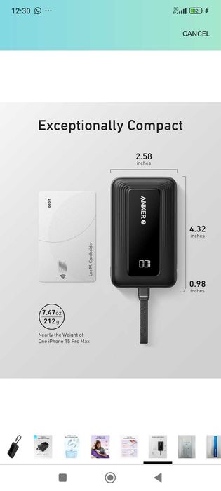 Външна Батерия , Anker Zolo Power Bank, 10,000mAh 30W High-Speed