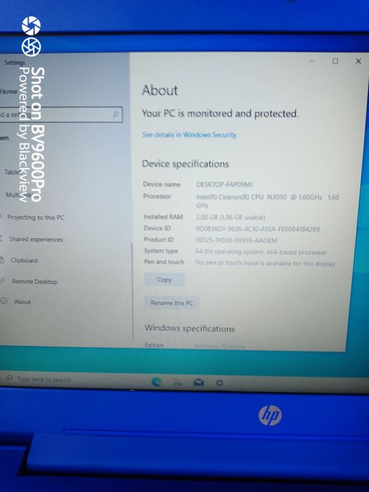 Notebook HP model: 11r-050sa