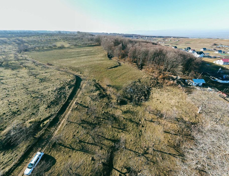 Teren 9.100 mp lângă pădure, utilități  – panoramă superbă – Udești