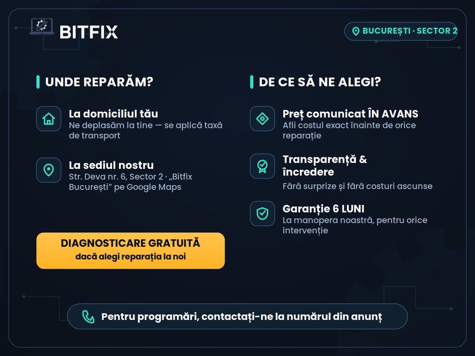 BITFIX - Service PC & Laptop | Asistență IT Persoane Fizice și Juridice
