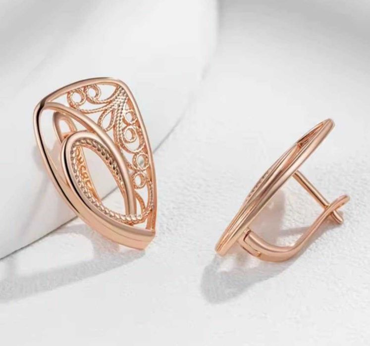 GP120,cercei placati aur 14k,incuietoare sigura,filigranati,noi