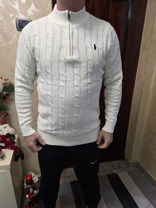 Pulover Zipper Tricotat Polo Ralph Lauren,nou