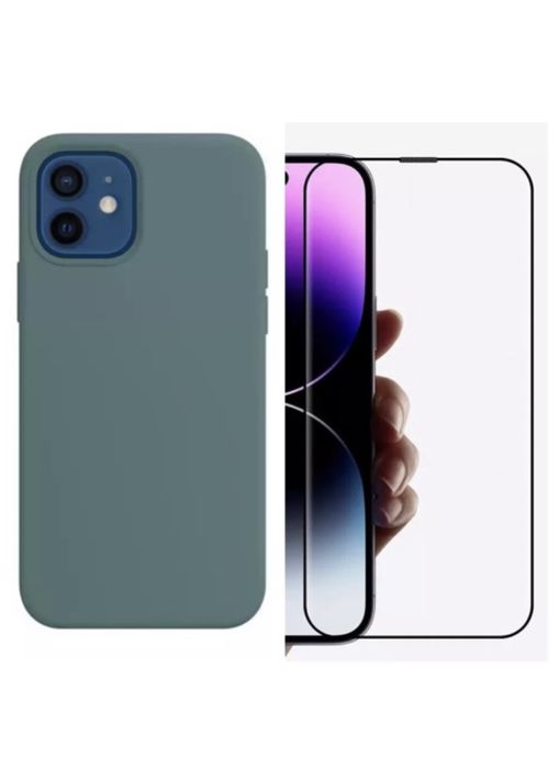 Husa Color Alcantara+Folie Sticla Iphone 14/15/16E/17 PLUS PRO MAX AIR