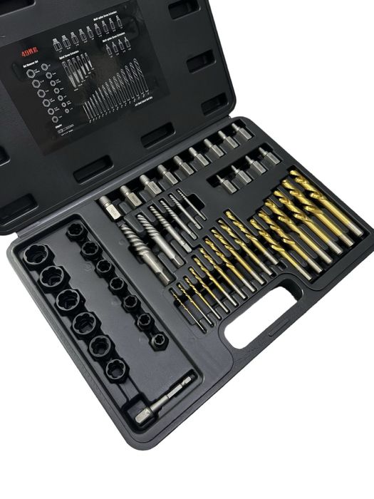 Екстрактори за Повредени Болтове Винтове и Шпилки 49 ЧАСТИ HAWEK