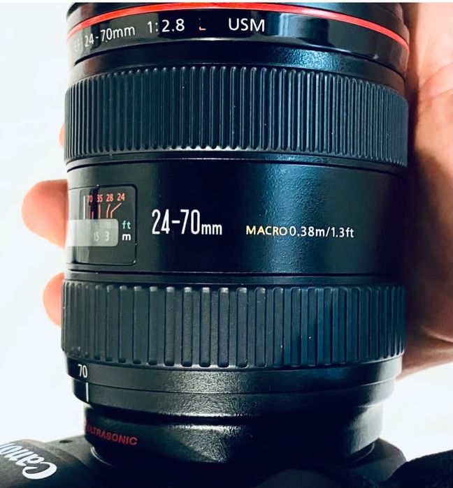 Obiectiv Canon 24-70 mm  MACRO 0,38m/1,3ft