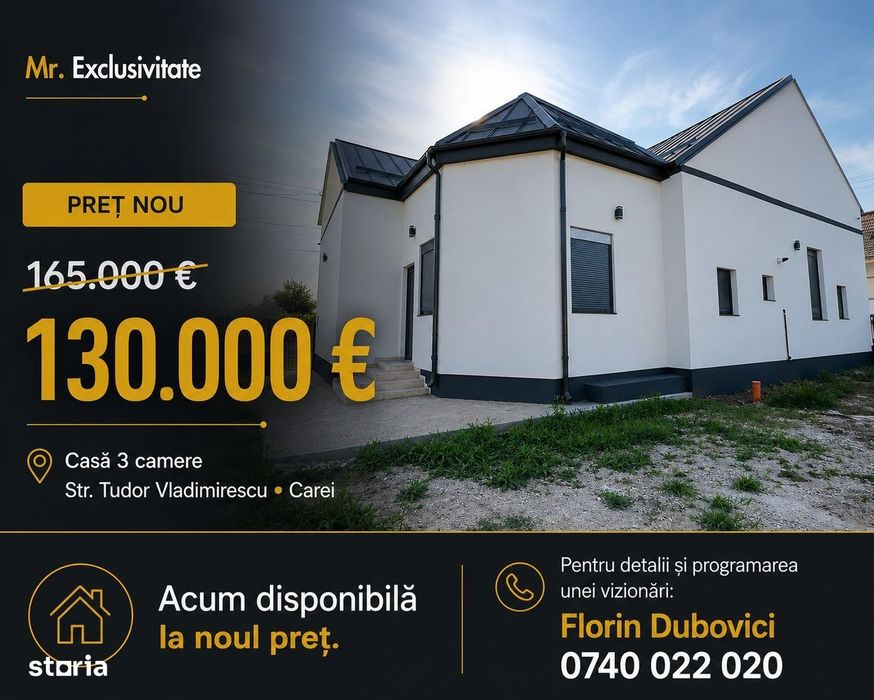 SUPER OFERTĂ! Casă 3 camere 154 mp, Teren 630 mp - Str. T. Vladimiresc