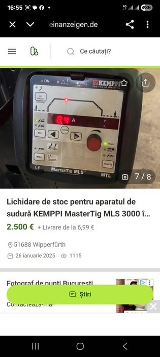 Aparat sudura argon kemppi master tig MLS 3000