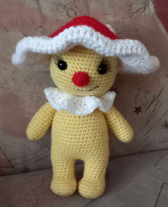 Вязаный грибочек мухоморчик