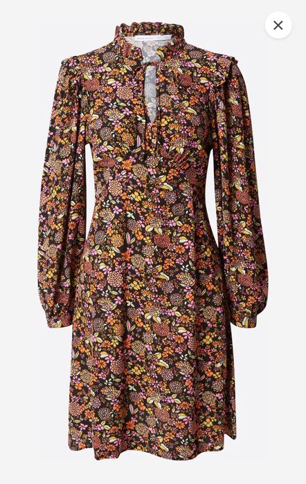 Рокля тип риза с флорални мотиви