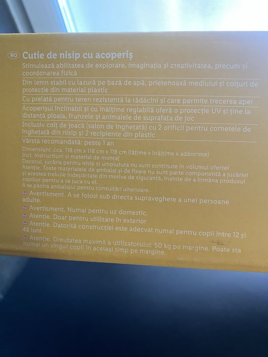 Lada nisip cu acoperis