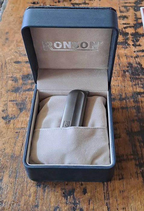 запалка Ronson Ронсън метална сива в подаръчна кутия