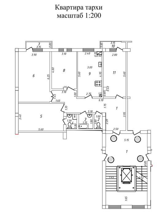 Юнусабад 4/2/8 121,19м2 коробка,Шахристанская, Чинабад, Отчопар TL7260
