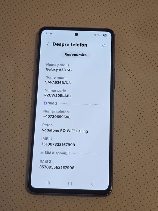 Samsung Galaxy A53 5G – 128 GB, Dual SIM - Fără schimb