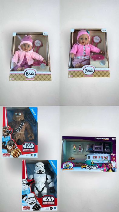 Lot mare jucării și ghiozdane – 155 bucăți