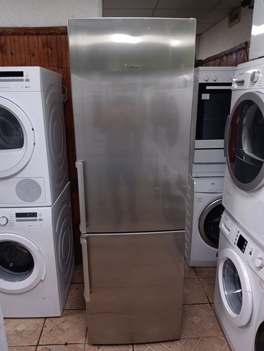 Иноксов комбиниран хладилник с фризер Бош Bosch С+++ 2 години Гаранция