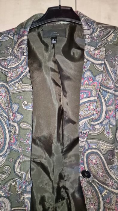 Sacou dama Mango M verde 2 buzunare