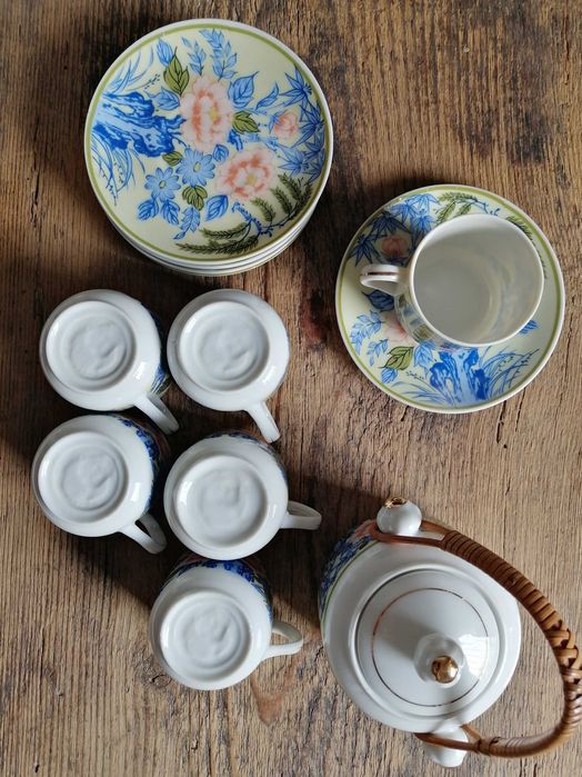 Set fin de ceai și cafea din porțelan japonez din anii '70