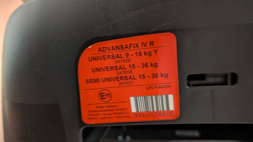 Scaun auto ISOFIX Britax Romer ADVANSAFIX IV R Burgundy Red, 9-36 kg