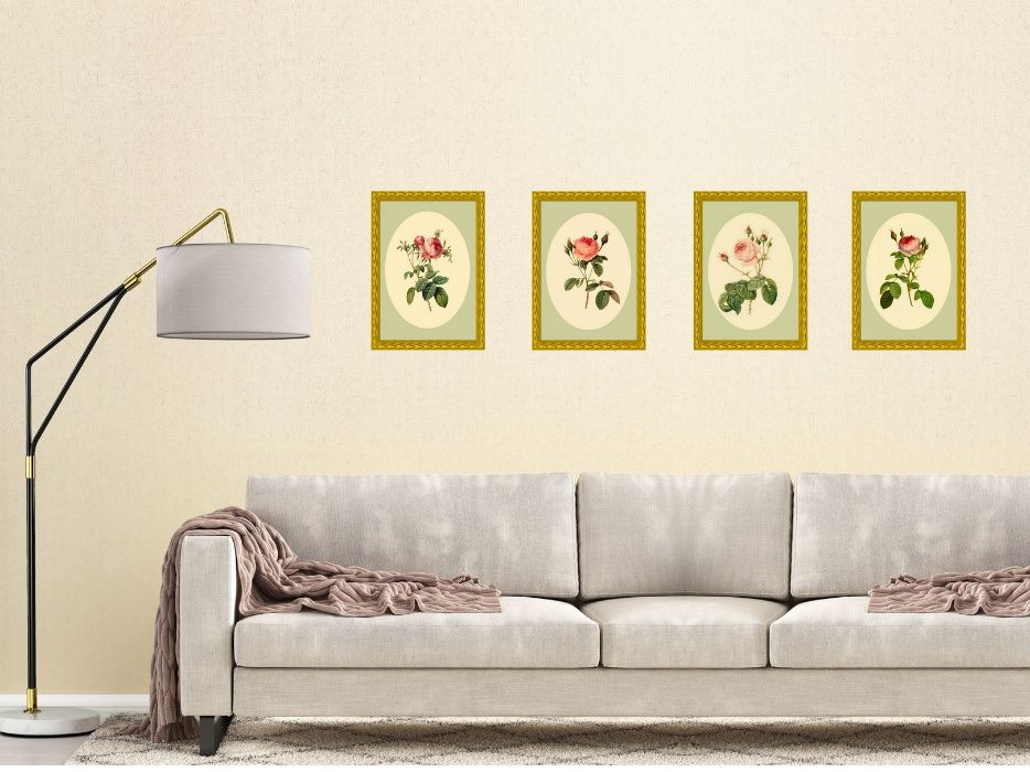 Картины- постеры "Розы-Винтаж-Виньетка".