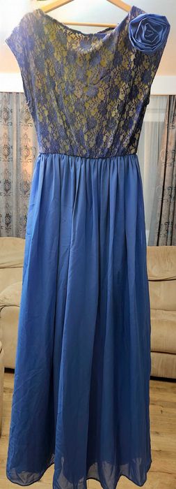 Rochie de seara lunga, marimea 38 , albastra