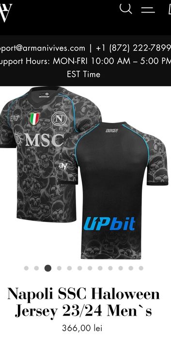 Tricou Napoli SSC Haloween Jersey 23/24 
Regular price366,00 lei
