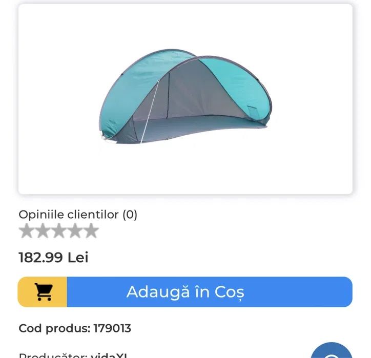 Cort Pop Up de plaja