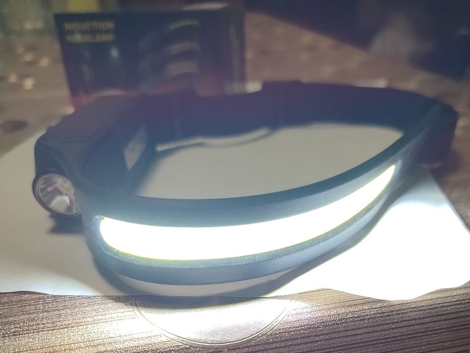 LED Челник с два вида светлини и сензор за движение и usb charger