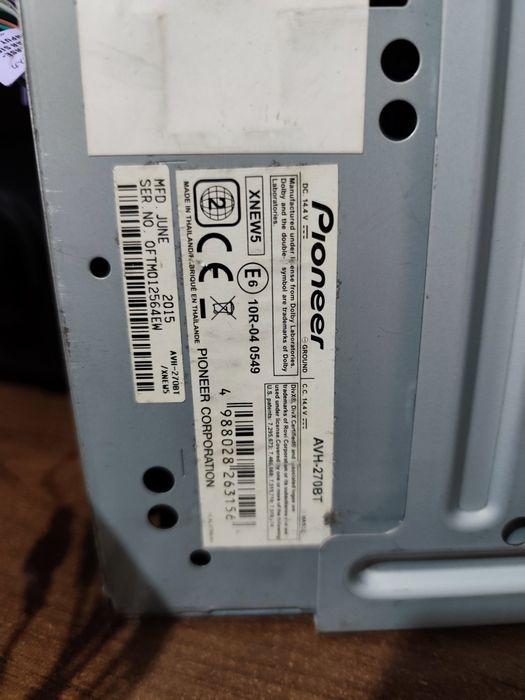 Pioneer avh 270bt Bluetooth usb microfon extern nu Alpine Kenwood Sony