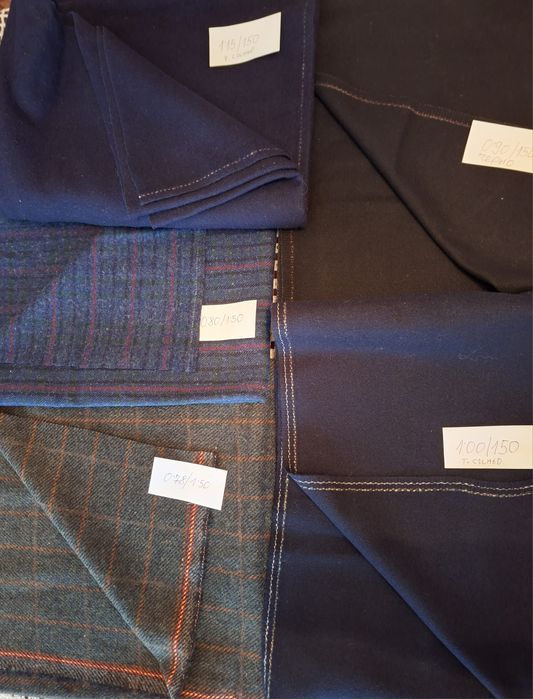 Вълнени  ,памучни  платове нови