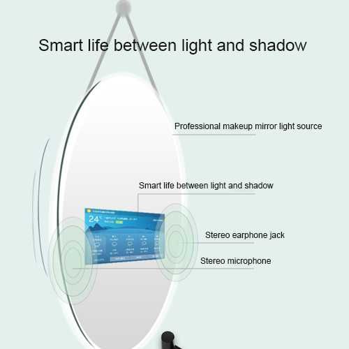 Oglindă smart pentru baie, birou, dormitor, android, 80 cm, banda LED