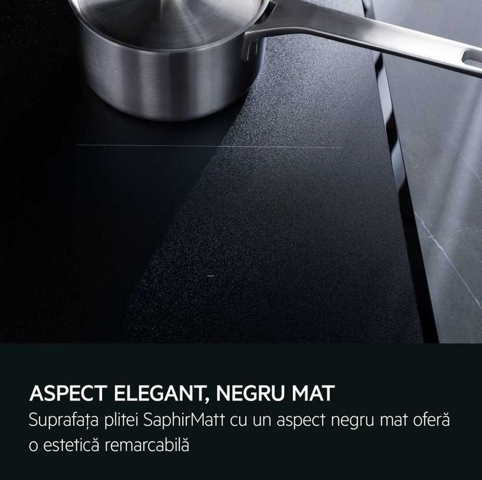 Plită inducție AEG SaphirMatt Seria 8000 Sense Boil&Fry de 60 cm