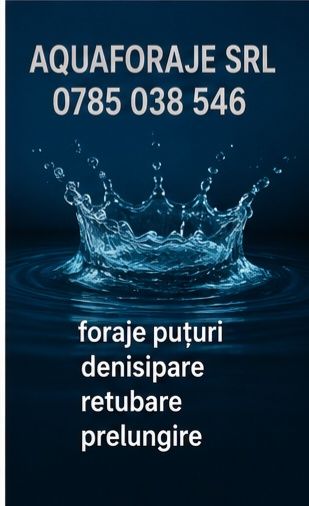 Foraje de mica si mare adâncime  in toata Țara