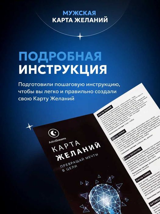 Карта желаний мужская 2025/2026г. (Доска визуализации)