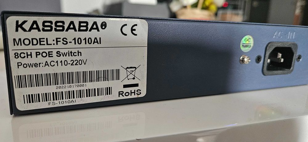 PoE суич мрежови комутатор с 8 port PoE + 2 up-link